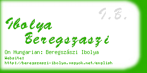 ibolya beregszaszi business card
