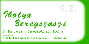 ibolya beregszaszi business card